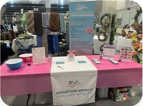 Mountain Speech information booth at the Pelham Wellness Fair